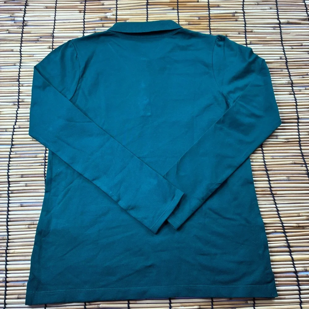 The Childrens Place‎ Girls Green Long Sleeve Ruffle Polo Shirt Size L 10/12 NEW
